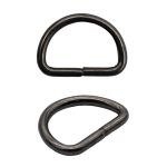 Полукольцо сварное металл внутр. 15 мм (внешн. 19х14 мм, ⌀2 мм), 100 шт, черный никель, 816-112