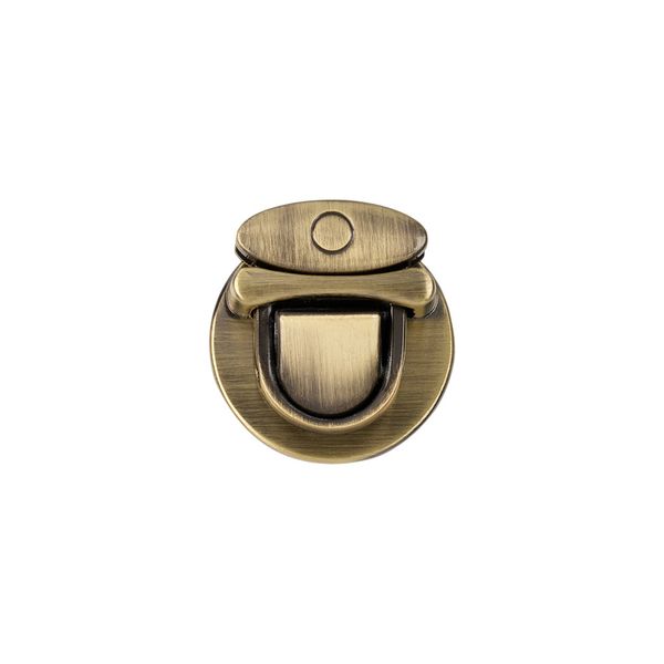 Замок для сумки 33х31 мм, 5 шт, под бронзу, Gamma LBZ-7B