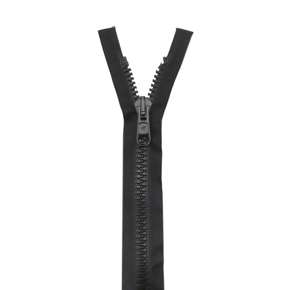 Молния трактор Arta Т8 (8 мм) 2 зам., разъем., 75 см, ОПТ. УП., 25 шт, 077 черный