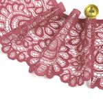 Кружево эластичное (стрейч) 90 мм, TBY.YSTL00839.N, L2925 розовый рубин, 3м, Kruzhevo