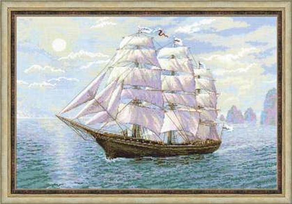 Набор для вышивания нитками Риолис, Попутный ветер 60х40 см