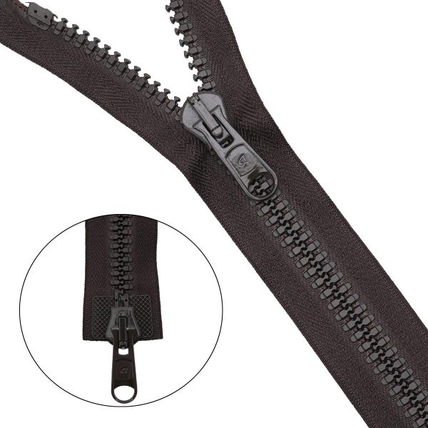 Молния трактор Arta Т8 (8 мм) 2 зам., разъем., 80 см, цв. 068 т.коричневый, уп.5 шт