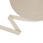 Тесьма (лента) киперная (100 х/б) 15 мм / 50 метров, суровый/ecru, Gamma TCT-15