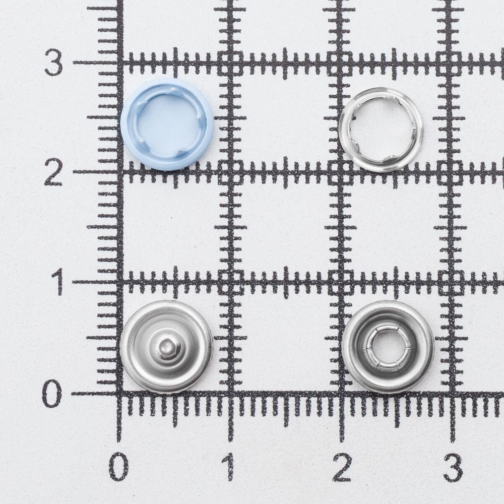 Кнопка рубашечная (джерси) закрытая ⌀7.8 мм, ≈1440 шт, МЕТАЛЛ, эмаль, 185 голубой, NEW STAR