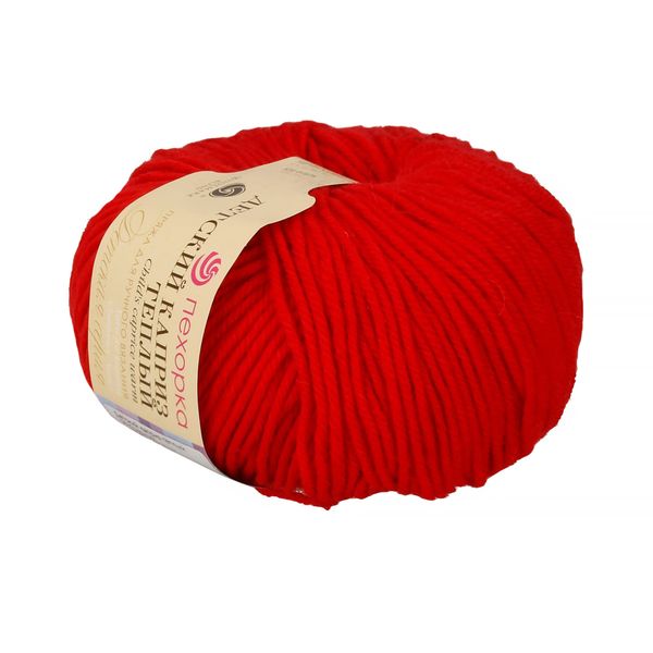 Пряжа Пехорка Детский каприз теплый / уп.10 мот. по 50 г, 125 м, цв.006 красный