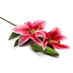 Цветы искусственные Лилия, 84 см, A Розовая