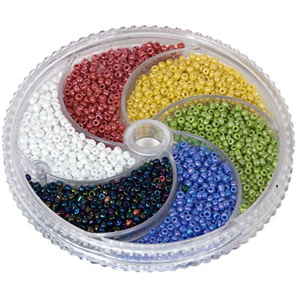 Набор бисера для рукоделия №4 ассорти мат. крашен. бензиновый, Zlatka SBR