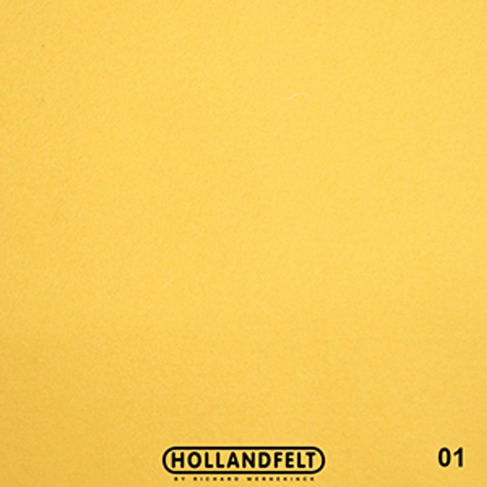 Войлок натуральный 20х30 см, толщ. 1 мм, Richard Wernekinck Wolgroothander, цв. 01, желтый