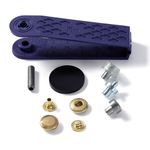 Кнопка Альфа (S-образная) ⌀12 мм, 10 шт, латунь, под золото, Prym 390332