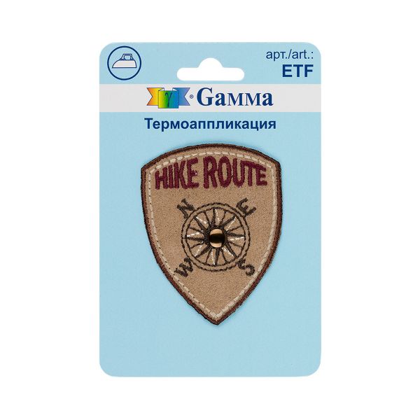 Термоаппликация №03, 1 шт, 01-320 HIKE ROUTE 4.3х5.7 см, Gamma ETF