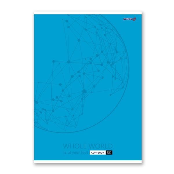 Тетрадь ученическая общая, матовая ламинация, A4 80 л. на скобе 65 г/м², белизна 100%, 6 шт, клетка, 000463 Спокойствие, Светоч 80ТСК4_2_2_1