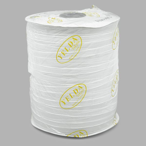 Лента (тесьма) шторная: сборка параллельная нефикс. 25 мм / 100 метров, (1 ряд петель, 2 шнура), капрон