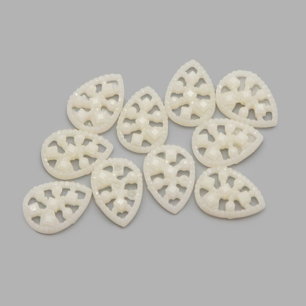 Украшение 10х14 (белый), CON2518, 10 шт