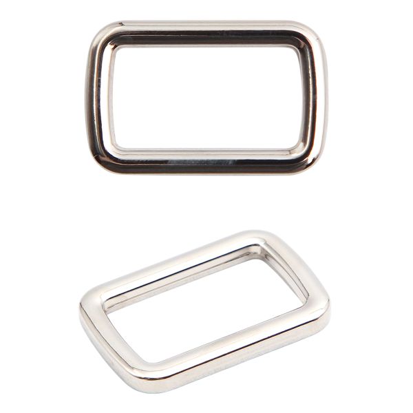 Рамка прямоугольная металл 20 мм /26х17 мм/ никель, ГУ12749, 4 шт