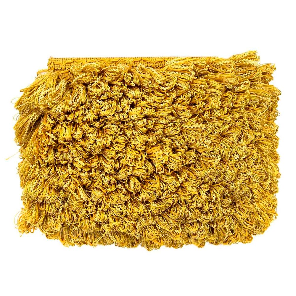 Бахрома отделочная 65.0 мм / 10 метров, с кистями 112 золотистый /TOS/