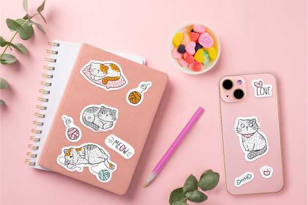 Алмазная (кристальная) мозаика Фрея ALVN-138, наклейки Котики на отдыхе, 19.5х14 см