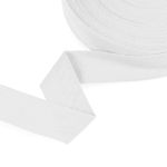 Тесьма (лента) киперная (100 х/б) 40 мм / 50 метров, белый/white, Gamma TCT-40