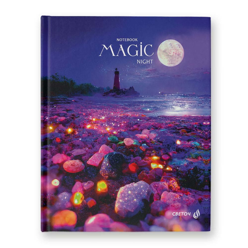 Бизнес-блокнот, глянцевая ламинация, A5+ 80 л. 22 шт, клетка, Магическая ночь 000947, Светоч 80ББТ5_4_5_1