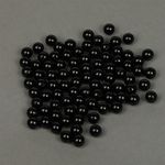 Бусины пластик (перламутр) ⌀10 мм, цв.002 черный, уп.50г (96 шт), Magic4Hobby