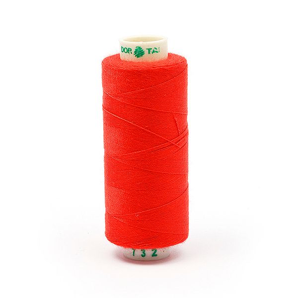 Нитки швейные бытовые Dor Tak 40/2, 366 м / 10 кат., 732 красный