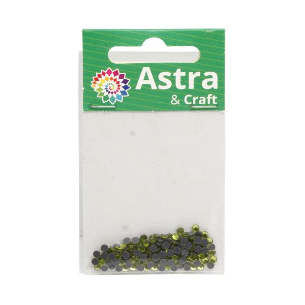 Стразы термоклеевые, 2,8 мм, ss10, 150 шт/упак (115 желто-зеленый)