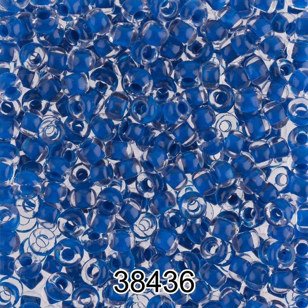 Бисер Preciosa круглый 10/0, 2.3 мм, 500 г, 38436 (Ф227) синий