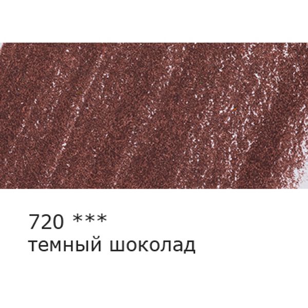 Карандаш цветной заточенный, 6 шт, 720 темный шоколад, Vista-Artista INTENSE VICP