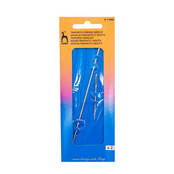 Иглы ручные для объемных вышивок трапунто, бути, 3D и квилта, 2 шт, Pony
