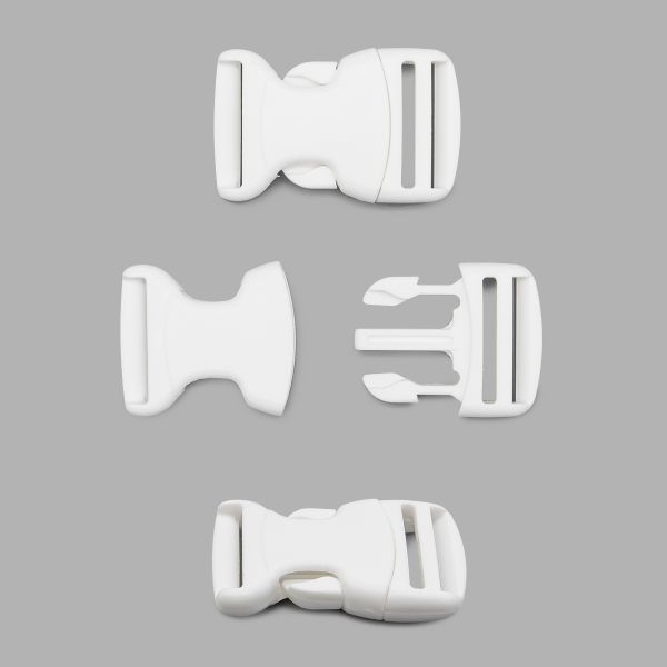 Фастекс (пряжка трезубец) пластик 20 мм, 20 шт, белый