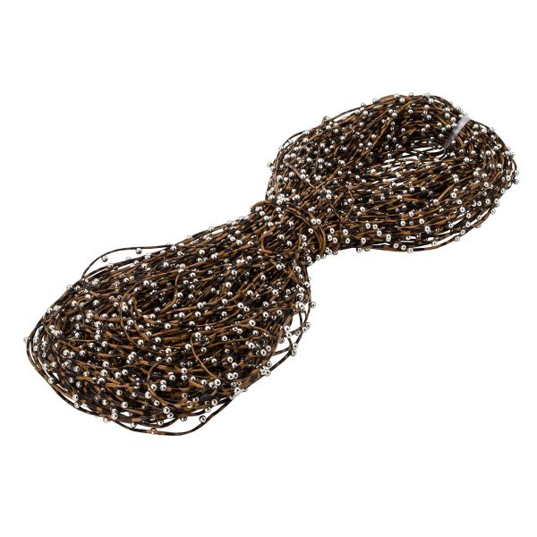 Шнур отделочный искусственная кожа с бусинами ⌀2.0 мм, / 100 метров, 01 принт леопард