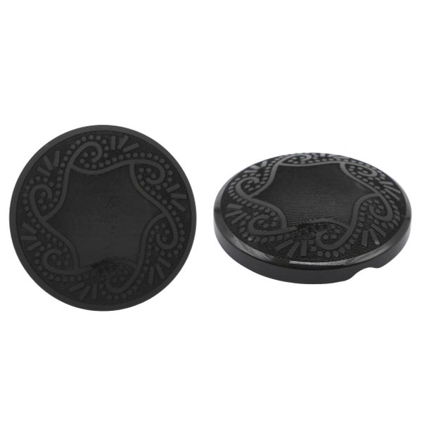 Пуговицы на ножке 48L (30мм) (Black (черный)), 12 шт