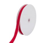 Тесьма (лента) окантовочная 28 мм / 91.44 метра, 5.075 г/пог.м, декоративная, 01 красный, 3Al360