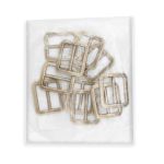 Пряжка регулировочная металл 18 мм, латунь ГР, 6909, 10 шт, BIG