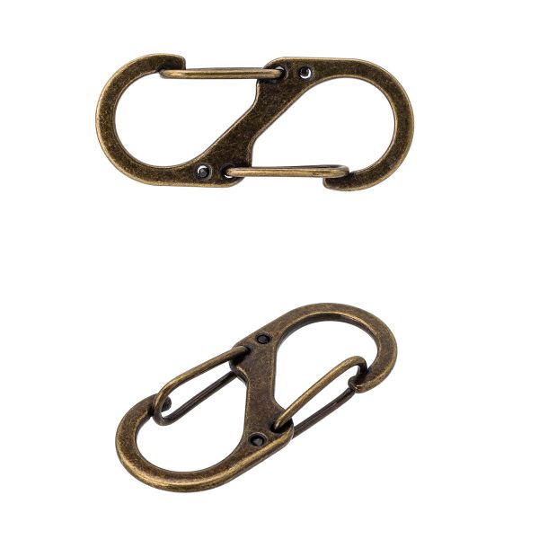 Карабин металл 12.0 мм (41х17 мм), 10 шт, бронза, ГУБ10934