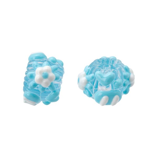 Бусины акриловые лэмпворк 16х20 мм, 5 шт, Astra&Craft (голубой), 1AL149