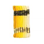 Набор мулине ПНК им.Кирова Цветик-Семицветик 100% хлопок, 7 мотков по 10 метров, №1 желтая гамма