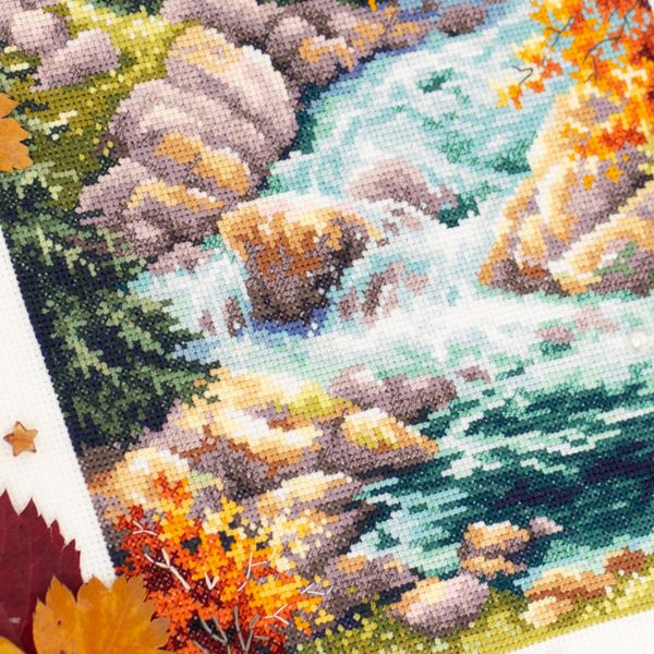 Набор для вышивания нитками Чудесная игла 110-330, Лесной ручей, 27х40см