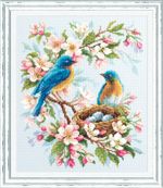 Набор для вышивания нитками Чудесная игла, Весенняя песня, 21х27 см