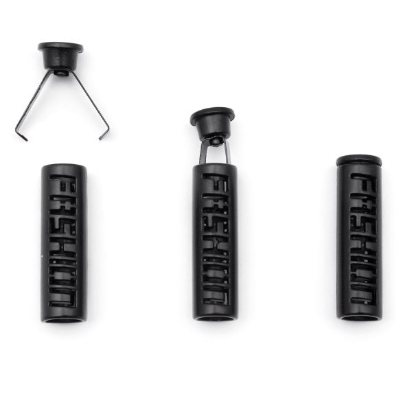 Наконечник для шнура металл лого Fashion 7х25 мм, черный матовый, 10 шт