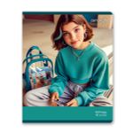 Тетрадь ученическая общая, A5 48 л. на скобе 65 г/м², белизна 100% 10 шт линия, 01535 Загадочный взгляд, Светоч Т206