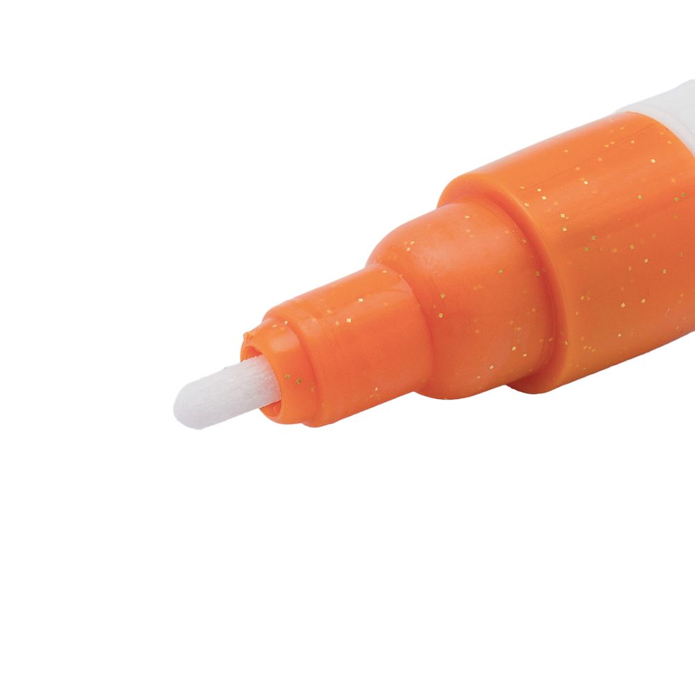 Маркер для ткани Darwi TEX Glitter, 2мм (с блестками) (752 оранжевый), DA0140013