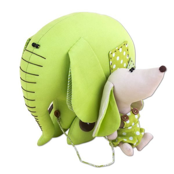 Набор для шитья игрушки Слон и Моська 23 см, Miadolla FT-0124