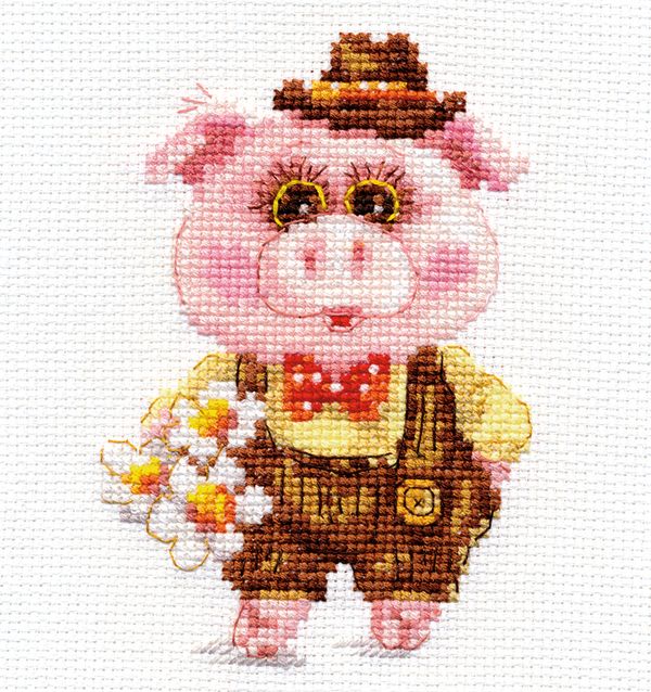 Набор для вышивания нитками Алиса, Афанасий 9х12 см