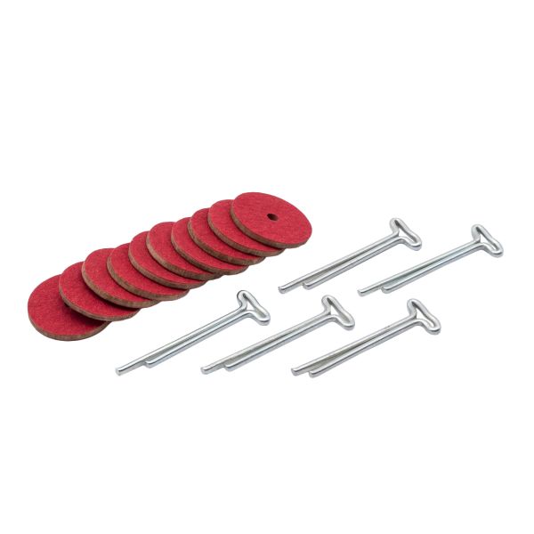 Набор креплений (5 Т-шплинтов,10 дисков фибра 15 мм)