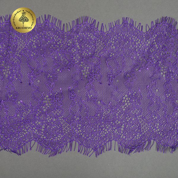 Кружево шантильи (реснички) 170 мм, A88 цв.A0507 сиреневый неон, 3 метра, Kruzhevo