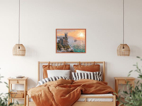 Картина по номерам Фрея, Ласточкино гнездо. Утро, 50х40 см