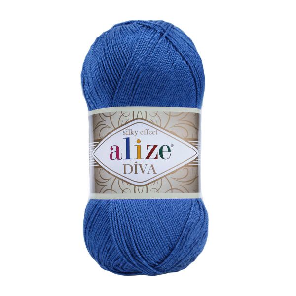 Пряжа Alize (Ализе) Diva / уп.5 мот. по 100 г, 350м, 132 василек A