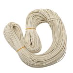 Шнур кожа искусственная ⌀2.5 мм / 100 метров, матовый, молочный