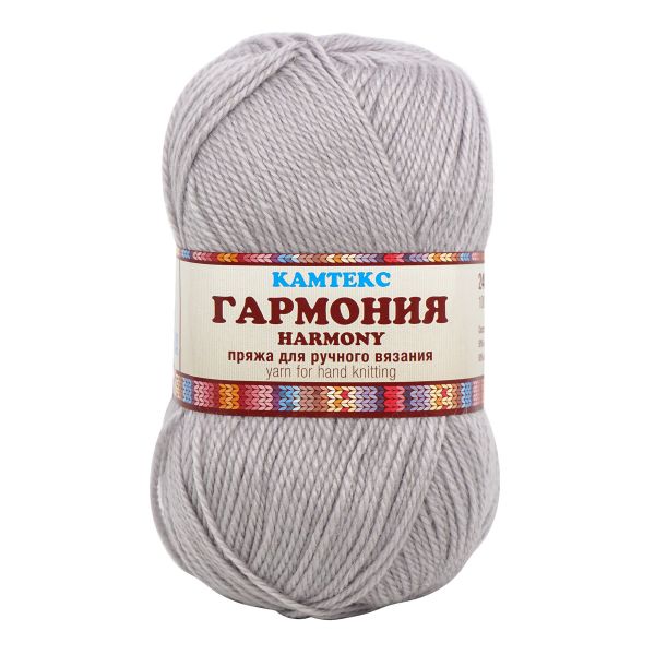 Пряжа Камтекс Гармония / уп.5 мот. по 100 г, 245 м, 008 серебристый