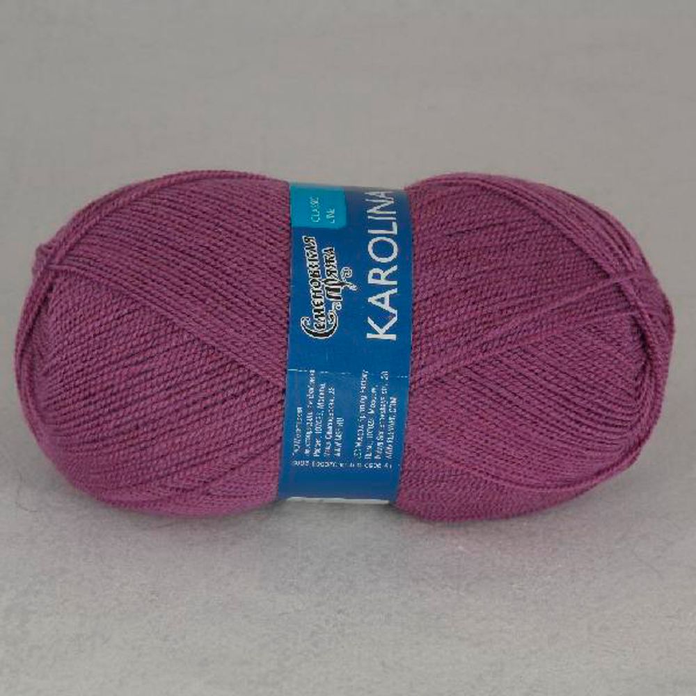 Пряжа Семеновская Karolina / уп.5 мот. по 100г, 438м, 0247, пурпурный